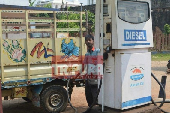 Record-breaking diesel price in Tripura 